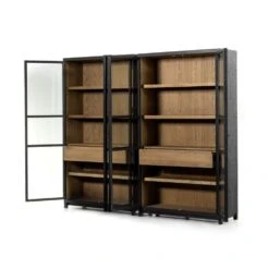 Veneto Double Cabinet - Drifted Matte Black -France and Son Store 232216 001 OPN 1