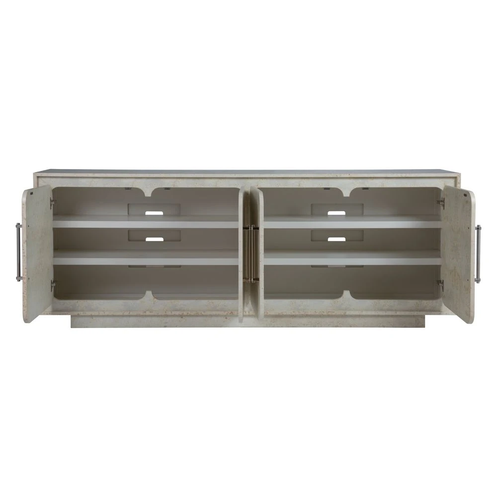 Baronet Media Console - Antiqued White 5 Baronet Media Console - Antiqued White - Image 3