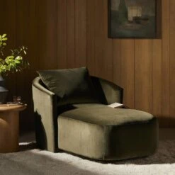 Ellara Chaise Lounge - Surrey Olive -France and Son Store 233370 006 ESS 1