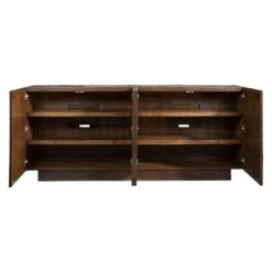 Contango Media Console - Dark Brown -France and Son Store 2340 907 STR open