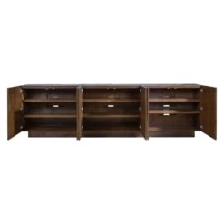 Contango Long Media Console - Dark Brown -France and Son Store 2340 908 STR open