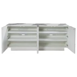 Contango White Media Console - Ivory -France and Son Store 2342 907 STR OPEN