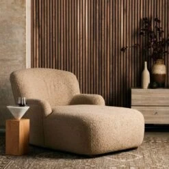 Haviland Chaise Lounge - Sheepskin Camel 25 Haviland Chaise Lounge - Sheepskin Camel -France and Son Store 234693 001 HOV 1