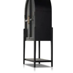 Benson Bar Cabinet - Drifted Matte Black -France and Son Store 234848 001 DET 1