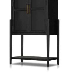 Benson Bar Cabinet - Drifted Matte Black -France and Son Store 234848 001 DET 7