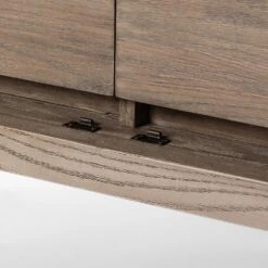 Benson Bar Cabinet - Rustic White Veneer -France and Son Store 234848 004 DET 6