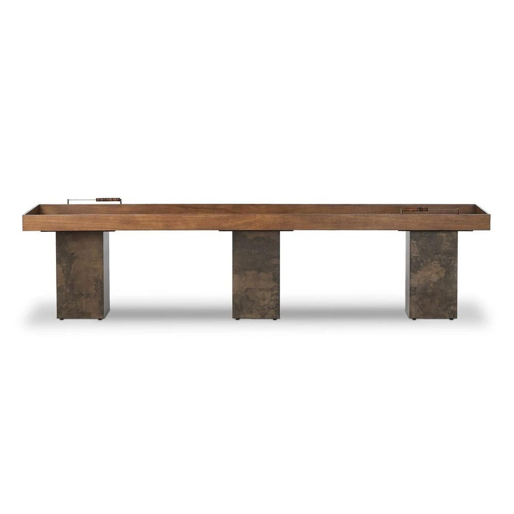 Sylvestra Shuffleboard Table - Carbonized Black - Black, Grey, Brown 3 Sylvestra Shuffleboard Table - Carbonized Black - Black, Grey, Brown