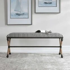 Braddock Striped Bench -France and Son Store 23527 5