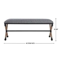 Braddock Striped Bench -France and Son Store 23527 9