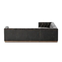 Kallum Corner Sectional - 101" Destroyed Black -France and Son Store 236166 001 BCK 1