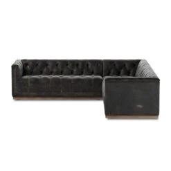 Kallum Corner Sectional - 101" Destroyed Black -France and Son Store 236166 001 SID 1