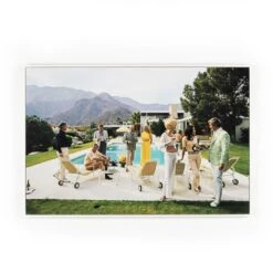 Desert Soiree By Slim Aarons - White Maple Floater