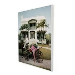 Coastal Hostess By Slim Aarons - 48x48 - White Maple Floater -France and Son Store 236281 001 PRM 2