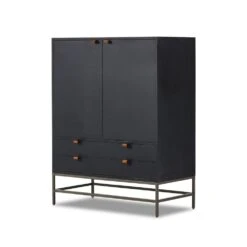 Troy Bar Cabinet - Black Wash Poplar -France and Son Store 236606 002 PRM 1 d7afccae d094 43bb ac8a 6ce638ab97b5