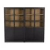 Veneto Panel And Glass Door Double Cabinet - Drifted Matte Black -France and Son Store 237536 001 FRT 1 20921a27 f89e 486d 8178 b8a2c40fbaf9