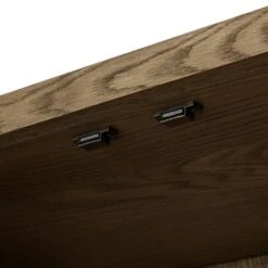 Veneto Panel And Glass Door Double Cabinet - Drifted Oak Solid -France and Son Store 237536 002 DET 3 74e0f5e9 bcc0 4c01 add2 c8f672601754