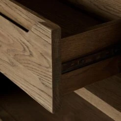 Veneto Panel And Glass Door Double Cabinet - Drifted Oak Solid -France and Son Store 237536 002 DET 4 09e6291b 34ec 469e aa41 aa576edeb189