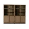 Veneto Panel And Glass Door Double Cabinet - Drifted Oak Solid -France and Son Store 237536 002 FRT 1 66a7fcd7 8d6e 4f4c 93c4 abb0581b782e