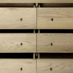 Torrington 6 Drawer Dresser - Sandy Oak Resawn -France and Son Store 238221 002 DET 5