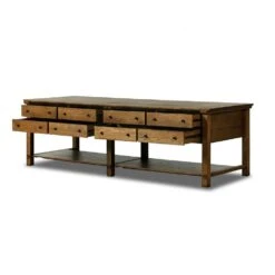 Greendale Kitchen Island - 118" - Tan Oak 28 Greendale Kitchen Island - 118" - Tan Oak -France and Son Store 238754 003 OPN 1