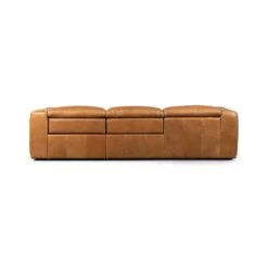Fauna Power Recliner 3-Piece Sectional W/ Chaise - Sonoma Butterscotch - Left Chaise -France and Son Store 238963 002 BCK 1
