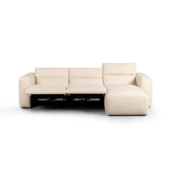 Fauna Power Recliner 3-Piece Sectional W/ Chaise - Antigo Natural - Right Chaise -France and Son Store 238969 001 FRT 2