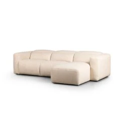Fauna Power Recliner 3-Piece Sectional W/ Chaise - Antigo Natural - Right Chaise -France and Son Store 238969 001 PRM 1