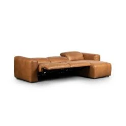 Fauna Power Recliner 3-Piece Sectional W/ Chaise - Sonoma Butterscotch - Right Chaise