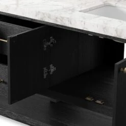 Aspen Double Wide Vanity - Black Wash Oak -France and Son Store 239251 003 DET 2