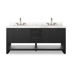 Aspen Double Wide Vanity - Black Wash Oak