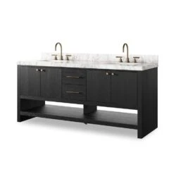 Aspen Double Wide Vanity - Black Wash Oak -France and Son Store 239251 003 PRM 1