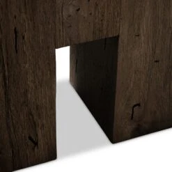 Asher Large Accent Bench - Ebony Rustic Wormwood Oak -France and Son Store 239398 002 DET 8