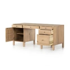 Calloway Executive Desk - Dry Wash Poplar -France and Son Store 239731 001 OPN 1 e71498ea 3946 4368 9ef7 2009a274ddd9
