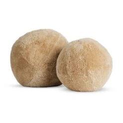 Belle Shearling Pillow Set - Beige