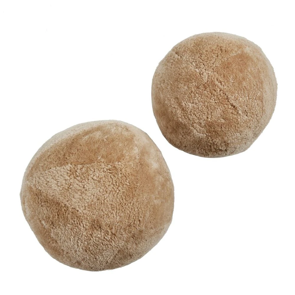 Belle Shearling Pillow Set - Beige 4 Belle Shearling Pillow Set - Beige - Image 2