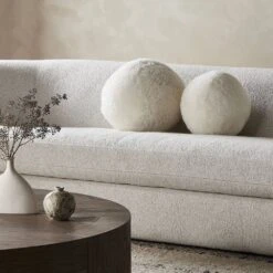 Belle Shearling Pillow Set - White -France and Son Store 239837 002 ESS 1