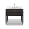 Toulouse Single Vanity - Satin Black Veneer -France and Son Store 239880 006 FRT
