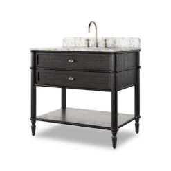 Toulouse Single Vanity - Satin Black Veneer -France and Son Store 239880 006 PRM 1c65b2ca 592d 48a9 a600 f1db23ca20d0
