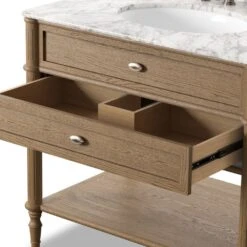 Toulouse Single Vanity - Washed Blonde Oak Veneer -France and Son Store 239880 007 DET 02