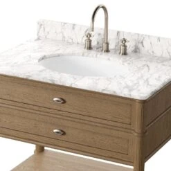 Toulouse Single Vanity - Washed Blonde Oak Veneer -France and Son Store 239880 007 DET 03