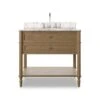 Toulouse Single Vanity - Washed Blonde Oak Veneer -France and Son Store 239880 007 FRT