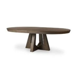 Zara Round Extension Dining Table - Fawn Oak 60"-94" -France and Son Store 240839 001 DET 6