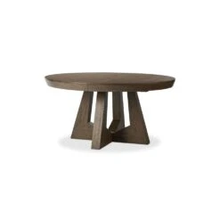 Zara Round Extension Dining Table - Fawn Oak 60"-94" -France and Son Store 240839 001 PRM 1