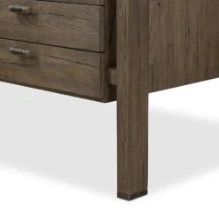 Maeve Desk - Grey Reclaimed French Oak - Grey, Brass -France and Son Store 242280 002 DET 4