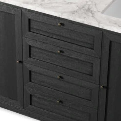Veneto Double Vanity - Satin Drifted Black 22 Veneto Double Vanity - Satin Drifted Black -France and Son Store 242425 001 DET 1