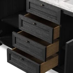 Veneto Double Vanity - Satin Drifted Black 20 Veneto Double Vanity - Satin Drifted Black -France and Son Store 242425 001 DET 2 661a62b4 4ee3 4bea a029 6906f8e44b92