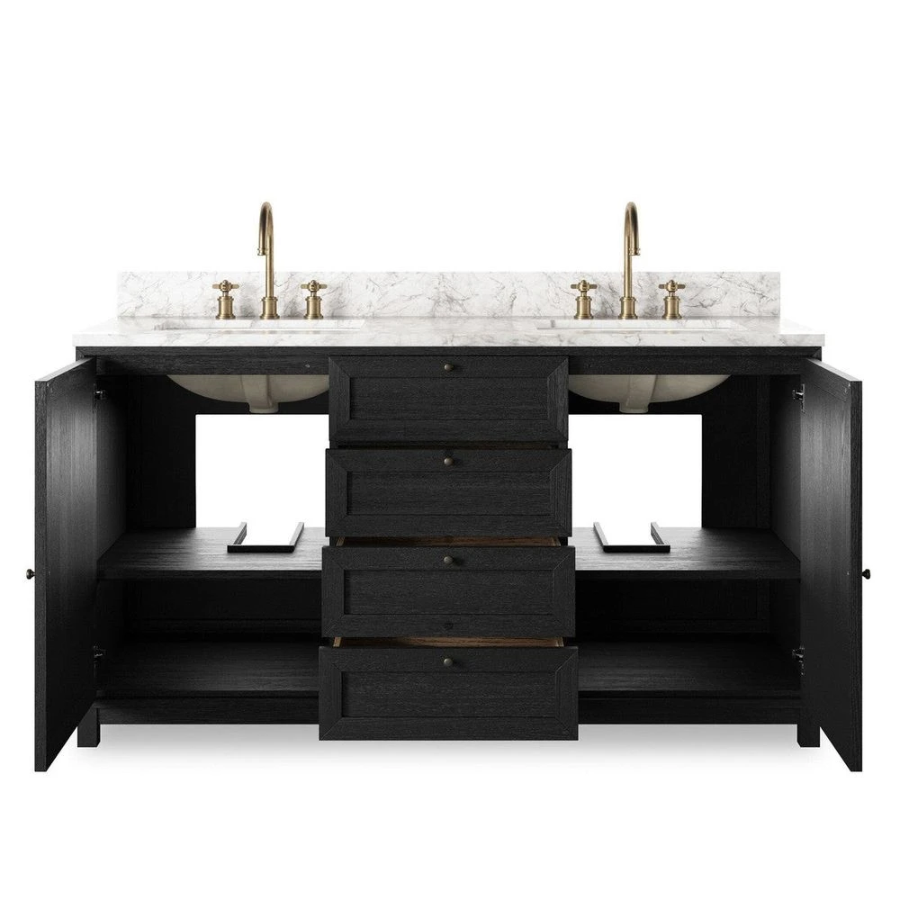 Veneto Double Vanity - Satin Drifted Black 13 Veneto Double Vanity - Satin Drifted Black - Image 11