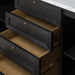 Veneto Double Vanity - Satin Drifted Black 28 Veneto Double Vanity - Satin Drifted Black -France and Son Store 242425 001 DET 6