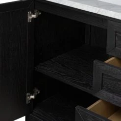 Veneto Double Vanity - Satin Drifted Black 29 Veneto Double Vanity - Satin Drifted Black -France and Son Store 242425 001 DET 7