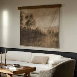 Mountainside Haze By Aileen Fitzgerald - 76"X58" - Tapestry W/ Hanger -France and Son Store 243325 002 ESS 1